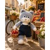 Salopette Denim Aventure Y003 vêtement jean bleu pour peluche 40 cm