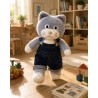 Salopette Denim Aventure Y003 – Vêtement en Jean pour Peluche 40 cm