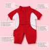 Combinaison Rouge Aventure Y269 pour peluche 40 cm
