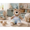 Salopette Douceur Câline Y229 bleu ciel pour peluche 40 cm
