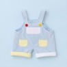 Cuddly Comfort Overalls Y229 pastel blue plush outfit