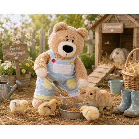 Cuddly Comfort Overalls Y229 pastel blue plush outfit