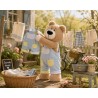 Cuddly Comfort Overalls Y229 pastel blue plush outfit