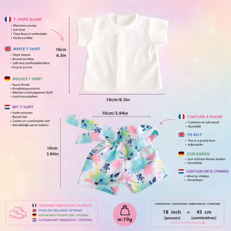 Ensemble d’été décontracté pour poupée 18 pouces – Réf. CL-00008