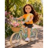 Oranje-witte zomeroutfit voor poppen van 45 cm - Ref. CL-0014