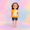 Orange-weißes Sommer-Outfit für 45-cm-Puppen