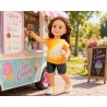 Orange-weißes Sommer-Outfit für 45-cm-Puppen
