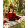 Tartan Elegance Set mit Kleid und Bolero für 45-cm-Puppen - CL-0493