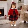 Tartan Elegance dress and bolero set for 18-inch dolls - CL-0493
