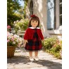 Ensemble Tartan Élégance avec robe et boléro pour poupée 18 pouces - CL-0493