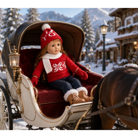 Nordisches Winterset mit Pullover und Jeans für 45-cm-Puppen - CL-0149-1