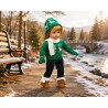 Grünes nordisches Winterset mit Pullover und Jeans für 45-cm-Puppen - CL-0149-2