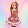 Festlicher Garten Blumenkleid mit Schleife für 45-cm-Puppen - CL-0556