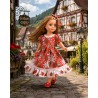 Festlicher Garten Blumenkleid mit Schleife für 45-cm-Puppen - CL-0556