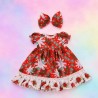 Robe Jardin Festif avec nœud assorti pour poupée 18 pouces - CL-0556