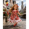 Festlicher Garten Blumenkleid mit Schleife für 45-cm-Puppen - CL-0556