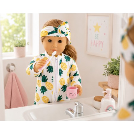 Pyjama Tropical Ananas pour poupée 18 pouces (45 cm)