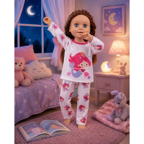 Schlafanzug Kleine Meerjungfrau für 45 cm Puppe