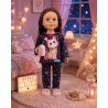 Pyjama Chat Étoilé – Ensemble de nuit pour poupée 18 pouces 45 cm