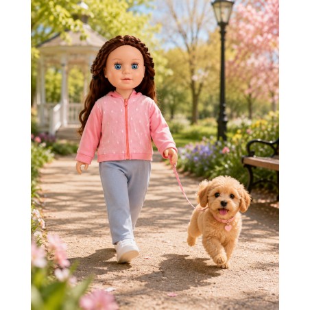 Cozy Pink Outfit für 45 cm Puppe