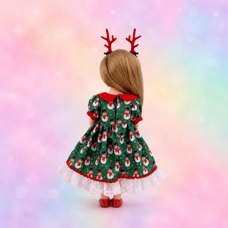 Weihnachtszauber Kleid für 45 cm Puppe