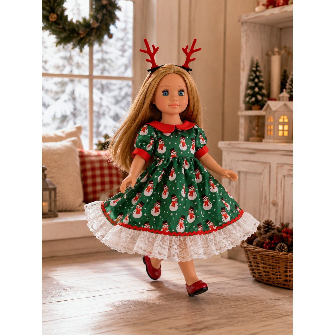 Enchanted Christmas Dress for 18 Inch (45 cm) Dolls Enchanted Christmas Dress for 18 Inch (45 cm) Dolls