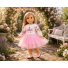 Einhorn Märchenkleid Rosa für 45 cm Puppe