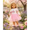 Robe Licorne Féerie Rose pour poupée 18 pouces (45 cm)