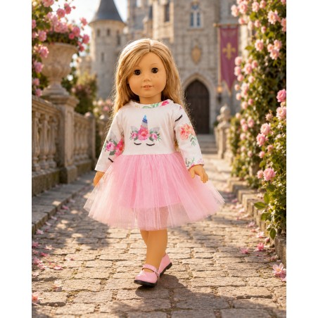 Pink Unicorn Fairy Dress for 18 Inch (45 cm) Dolls