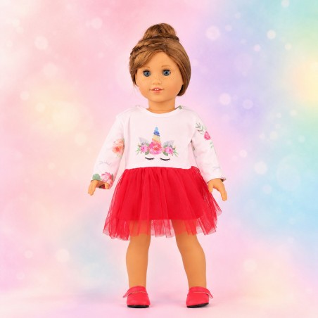 Robe Licorne Ruby Dreams pour poupée 18 pouces (45 cm)