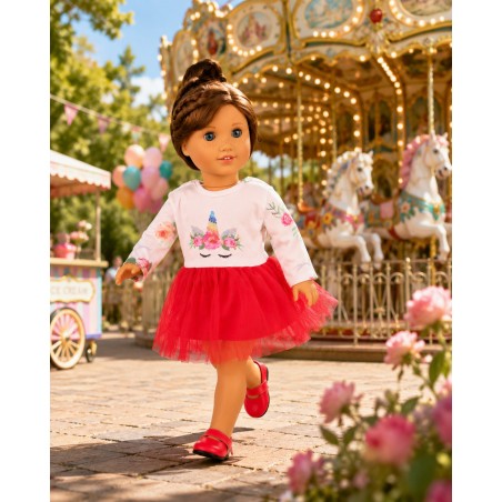 Robe Licorne Ruby Dreams pour poupée 18 pouces (45 cm)