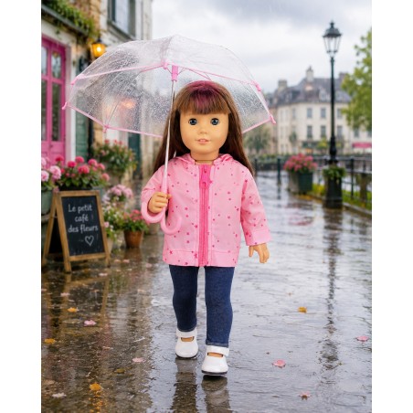 Denim Stars Hoodie Outfit for 18 Inch Dolls