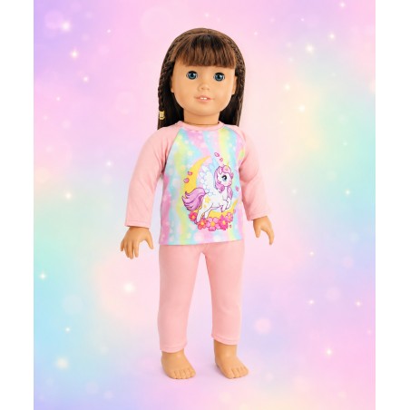 Magische Eenhoornvleugels Pyjama voor Pop van 45 cm