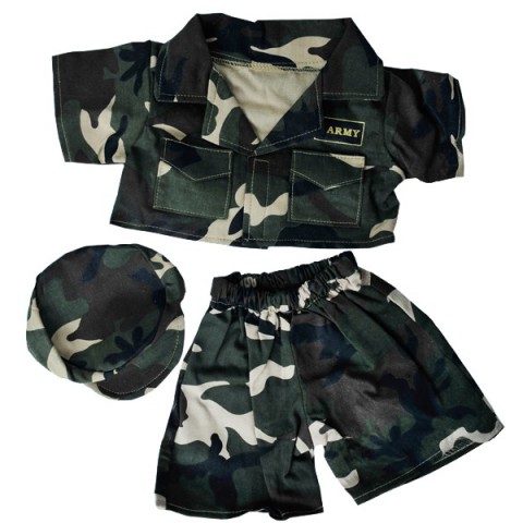Tenue militaire camouflée - la tenue idéale pour les peluches personnalisées ! ,  40 cm  - La tenue idé